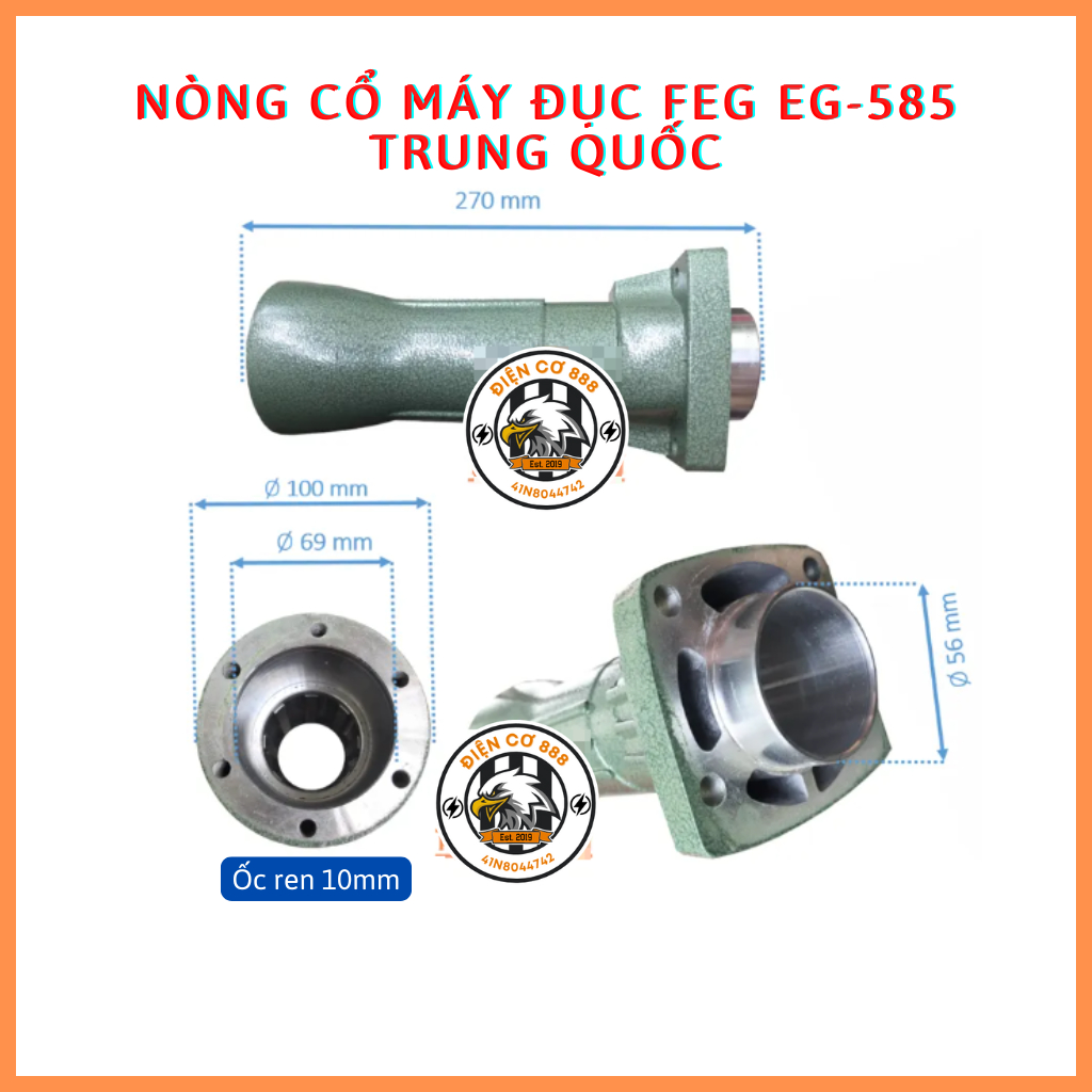 Nòng cổ chứa xi lanh máy đục bê tông FEG EG-585 ốc ren 10mm