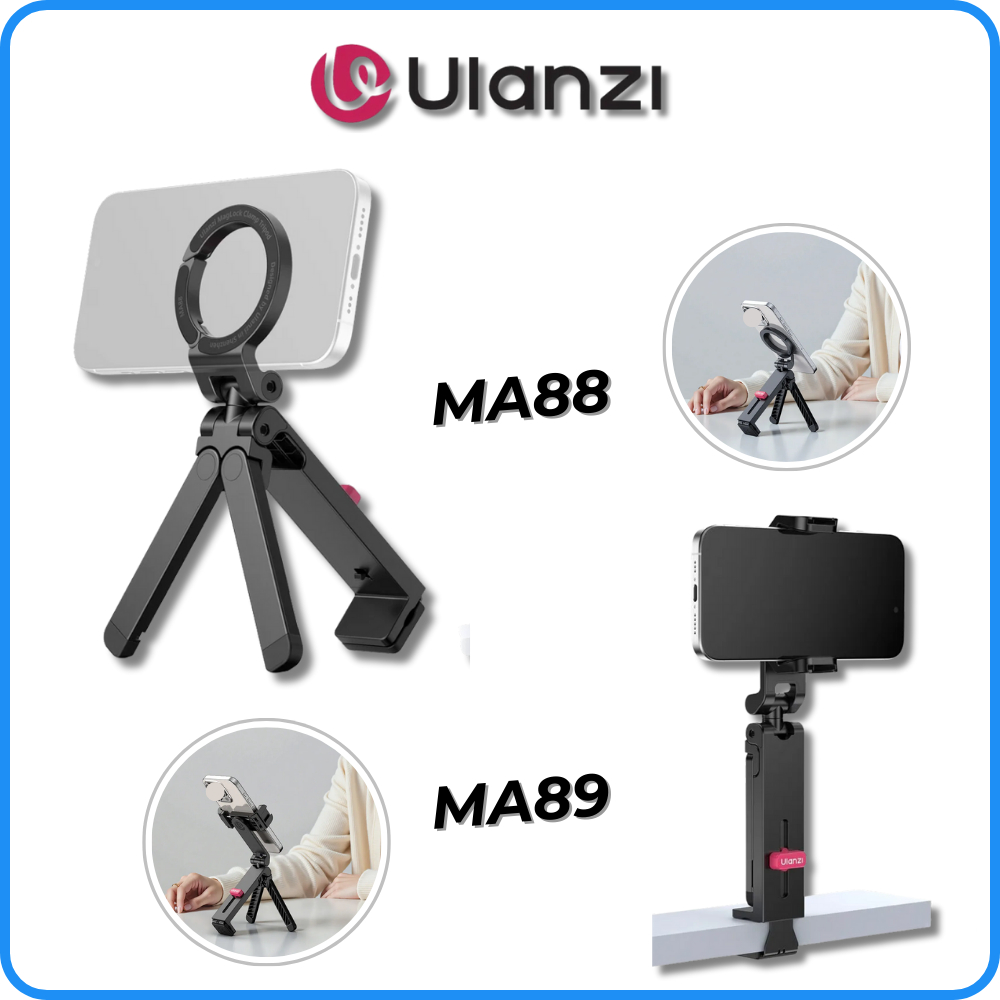 Ulanzi MA88 / Ulanzi MA89 - Chân Tripod Mini Xoay 360°, Gấp Gọn Tiện Lợi