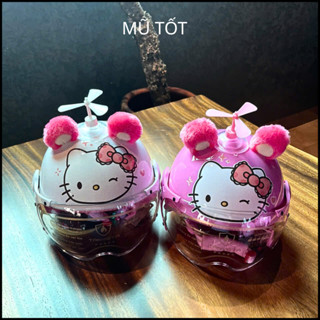  Mũ Bảo Hiểm Trẻ Em ,Nón Cho Bé Hello Kitty Có Kính Nửa Đầu - Dành Cho Bé Tư 3-10 Tuổi - ATA 