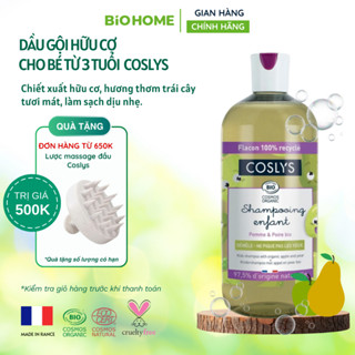 Dầu gội táo & lê hữu cơ Coslys - Nhập khẩu Pháp, chứng nhận Cosmos Organic, an toàn , không cay mắt, dịu nhẹ (500ml)