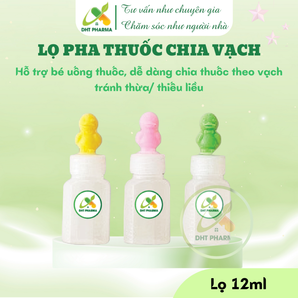 Lọ pha thuốc chia vạch cho bé