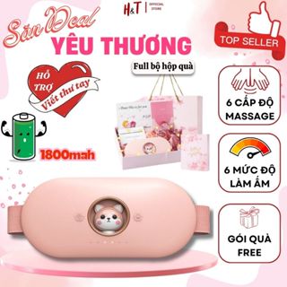 Đai Massage Bụng Kinh, Chườm Ấm 6 Cấp Độ - Giảm Đau Lưng Hiệu Quả, Làm Ấm Tử Cung, Đến Kì Nhẹ Nhàng