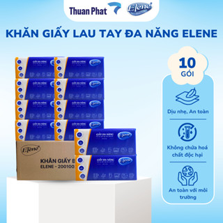 Khăn GIấy Lau Tay Đa Năng Rút Elene 100 Tờ 2 Lớp Thấm Hút Tốt, Tiện Lợi, An Toàn