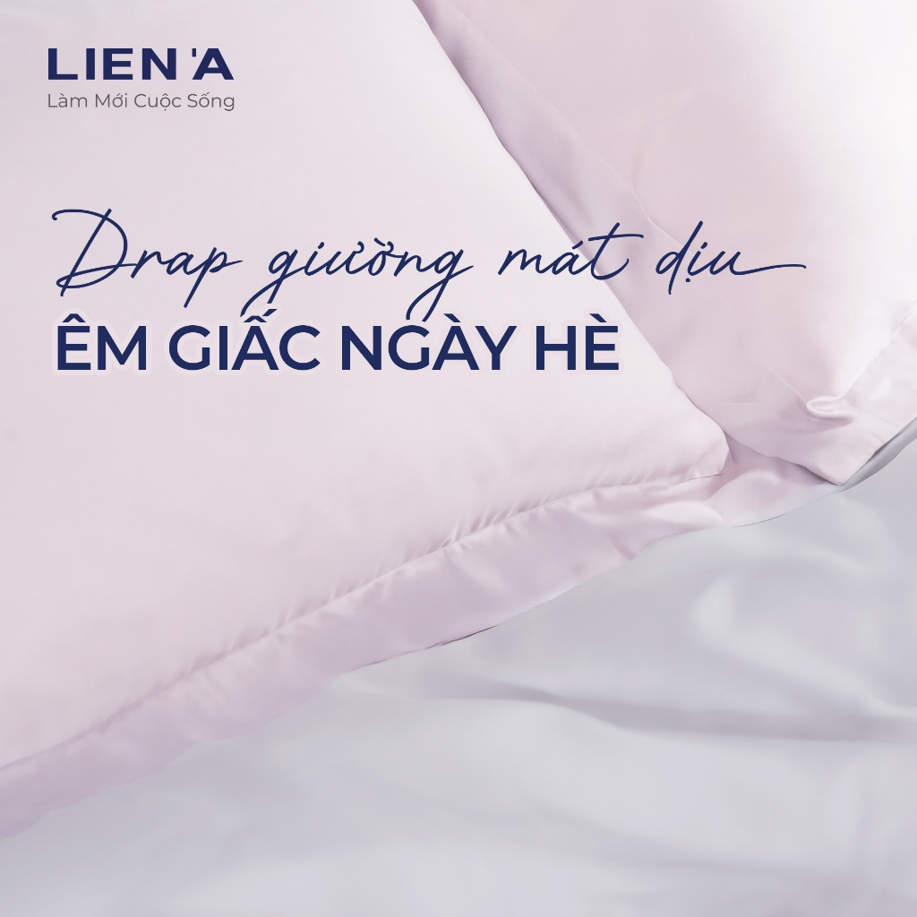 FREESHIP - Bộ Ga Giường Tencel Cao Cấp 6 món Liên Á, Drap Lụa Lyocell Kháng Khuẩn, Chứng Nhận OEKO-T