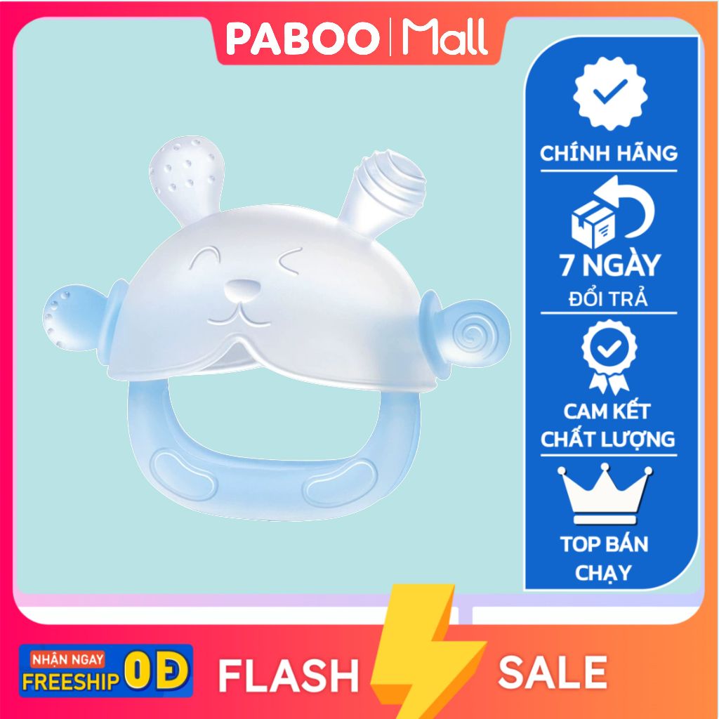 (Đã kiểm định) Gặm Nướu Cho Bé Xỏ Tay PABOO,giảm ngứa nướu hiệu quả, Chất Liệu Silicone Siêu Mềm An Toàn Cho Trẻ Sơ Sinh