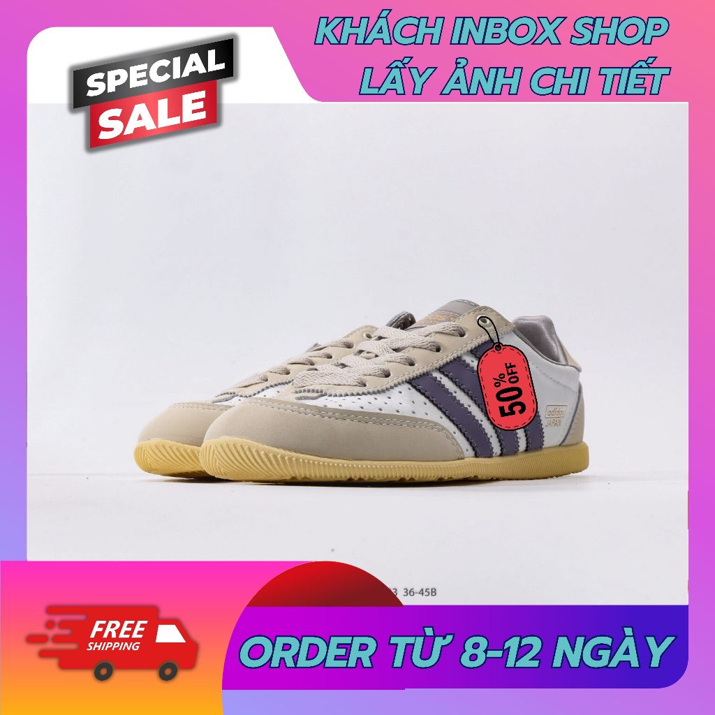 ✮Order✮Best Quality✮Sneaker✦'Cream Silver Violet' JI2664✦✮𝐁𝐀𝐓𝐂𝐇-𝐉𝐀𝐏𝐀𝐍✮
