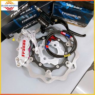 [ Combo 5 Món Sirius 50 ]_Heo 4Pis Frando + Pát + Đĩa KTM 4 Lỗ ( size 260mm ) + Tay Thắng Frando + Dây dầu Morin Đen