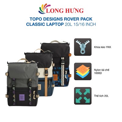 Ba lô Topo Designs Rover Pack Classic Laptop 20L 15/16 inch - Hàng chính hãng