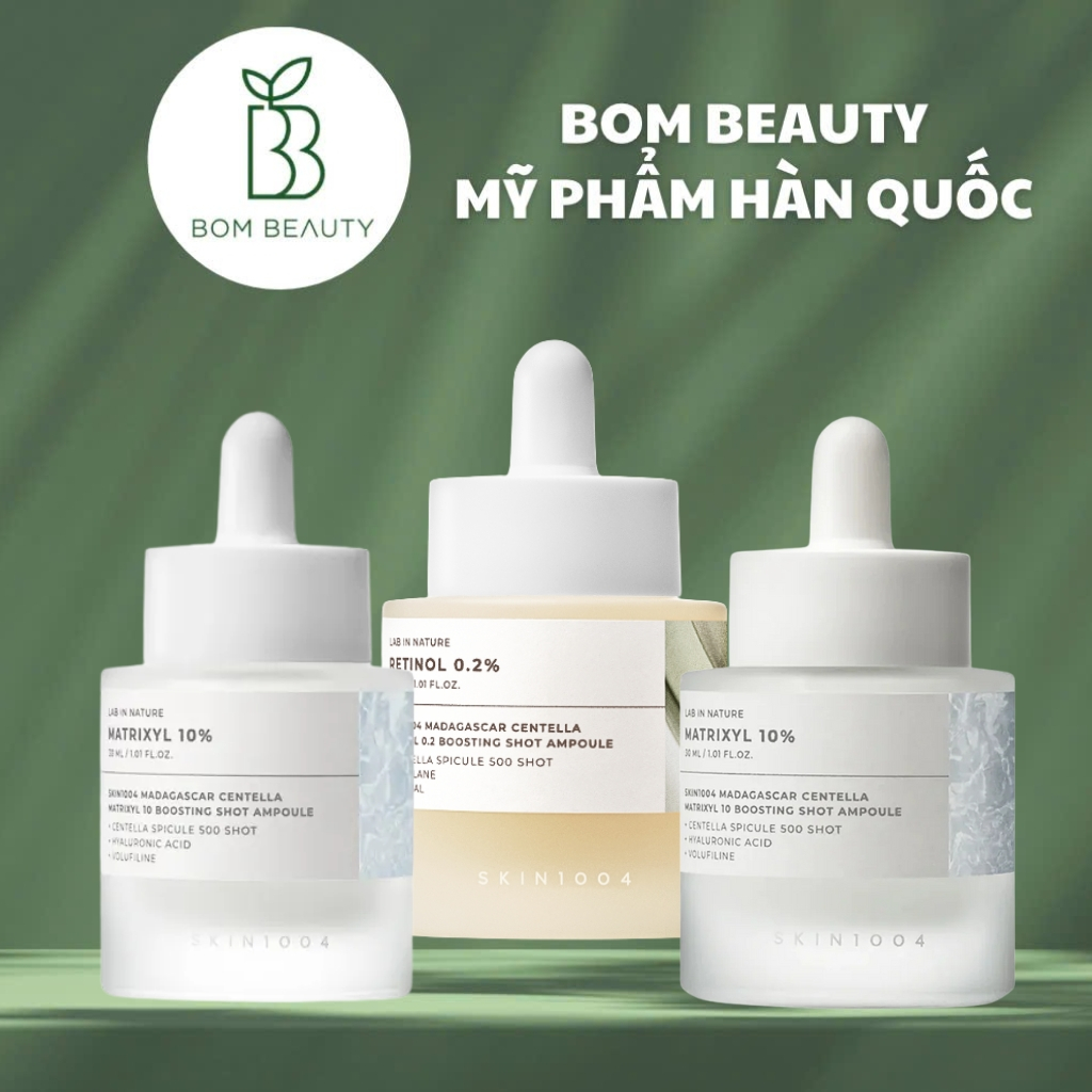 Vi gai Skin1004 Madagascar Centella Retinol 0.2 /  Niacinamide 10 / Matrixyl 10. Boosting Shot Ampoule 30 ml (3/2028)