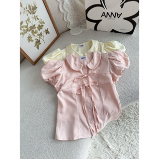  Áo Kiểu Nữ Cổ Sen Tay Bồng Buộc Nơ Anna - Aivy Top 