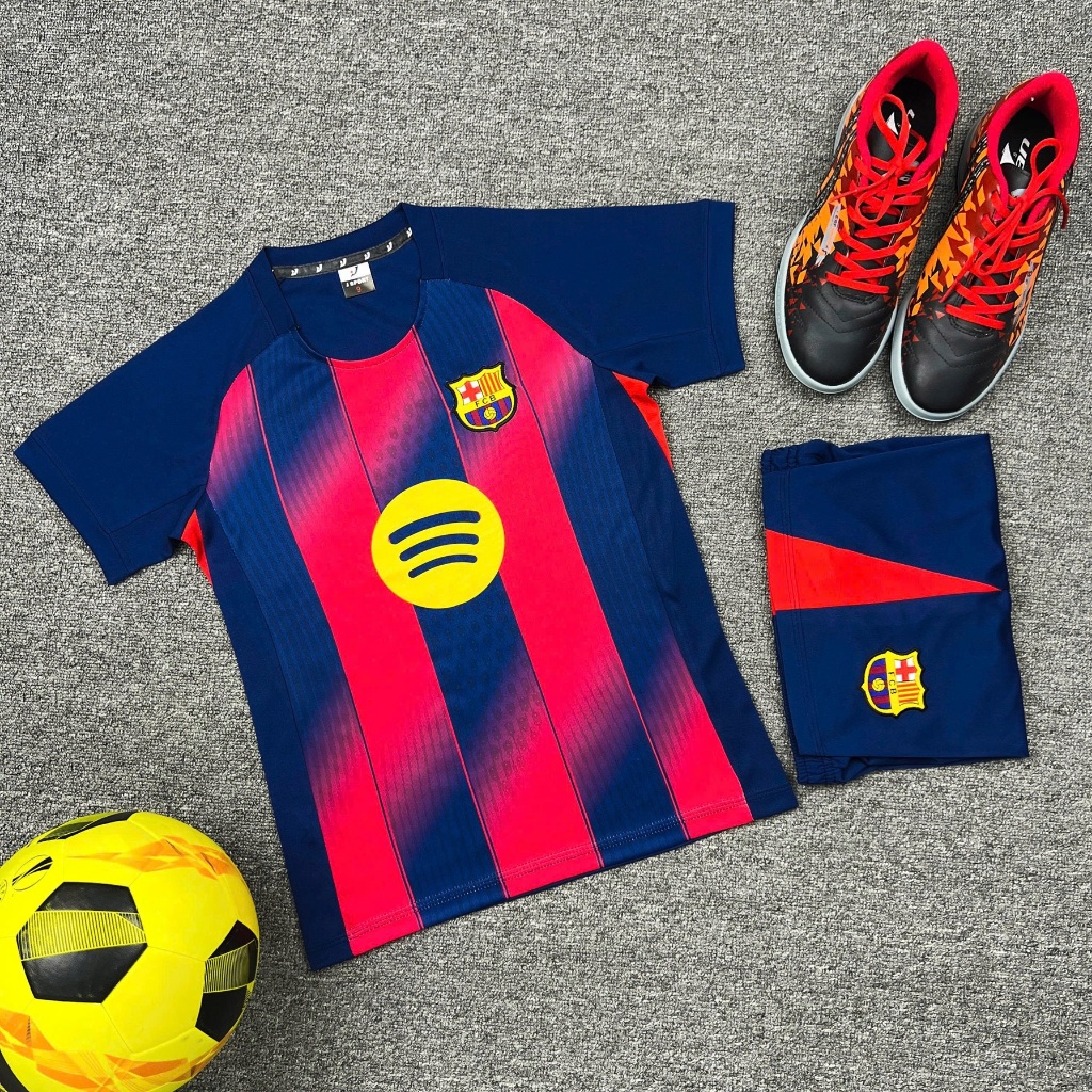 Áo Bóng Đá Trẻ Em Barcalona , Áo Đá Banh Barca 2025