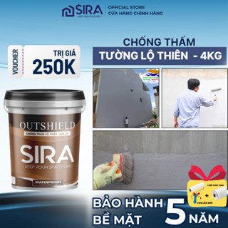   1Kg - 15Kg  Sơn Chống Thấm Lộ Thiên Mới Xây - Chống Thấm Ngoài Trời Tường Đứng Trần Nhà - SIRA OS 