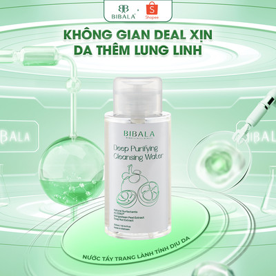 Nước tẩy trang lành tính dịu da DEEP PURIFYING CLEANSING WATER BIBALA 300ML