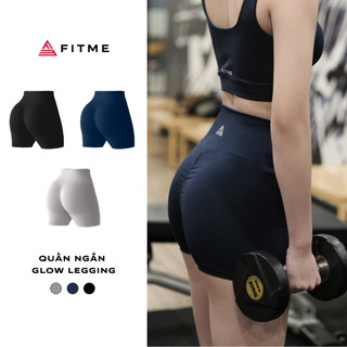  Quần đùi tập gym yoga Fitme Glow legging nữ cạp cao tôn dáng co giãn 4 chiều cao cấp QNGL01 