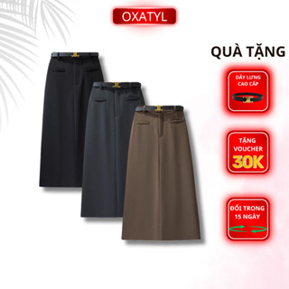 Chân váy xuông ép mùng cao cấp dài 80cm Oxatyl V56 Chân váy công sở dáng dài thanh lịch