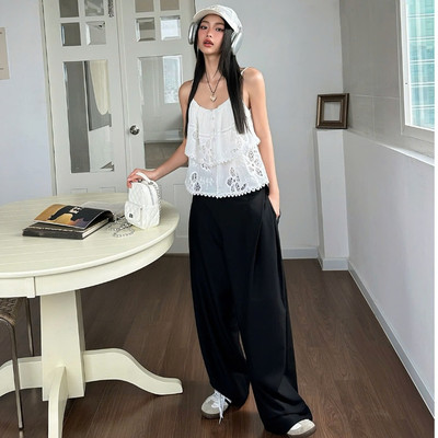 TUBYCATU | Quần Tây Nữ Xếp Ly Audrey Pants Lưng Cao Ống Rộng Kaki Mềm Form Suông Cao Cấp [Đen/Nâu]