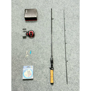  Combo Cần Câu Lure UL Cán Gỗ + Máy Ngang Giá Rẻ Học Sinh | Ngọn Đặc 1ly Chuyên Câu Cảm Giác Câu Lóc Cháp Suôi 