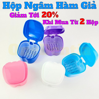 Hộp Ngâm Hàm Răng Giả, Hàm Tháo Lắp Có Khay Ngâm Chuyên Dụng - Hộp Đựng Máng Niềng, Máng Tẩy Trắng