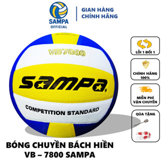  Bóng Chuyền SAMPA VB-7800 Da PU Nhung Tổng Hợp Chính Hãng Bách Hiền  Tặng kim+lưới  