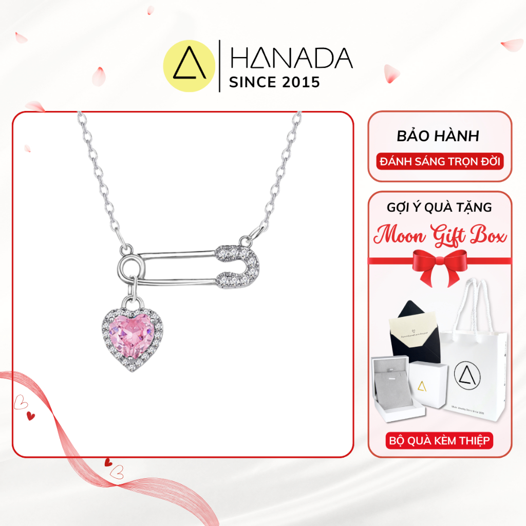 [QUÀ TẶNG 20/10] Dây chuyền Bạc 925 Hanada Safety Pin, Vòng Cổ Quà Tặng, Đi Tiệc ,Mang hằng ngày  2542 G2