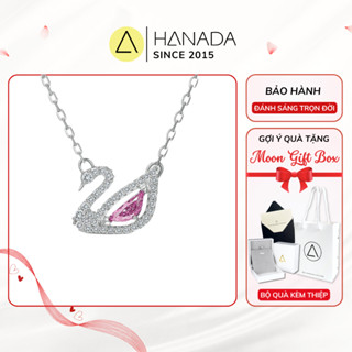 [QUÀ TẶNG 20/10] Dây Chuyền Bạc 925 Nguyên Chất Thiên Nga Đính Đá, Vòng Cổ Đi Tiệc Qùa Tặng HANADA 1301