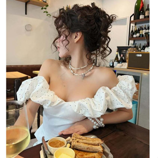 Áo Trễ Vai Tay Bồng Thân Ôm SONA TOP  AIAI OFFICIAL