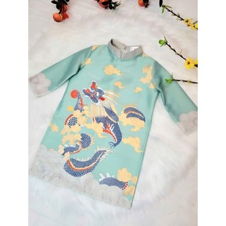 25kg 45kg || Aodaigiare 14 | Áo dài bé trai màu đỏ | Áo dài cách tân bé trai áo dài rẻ cho bé trai