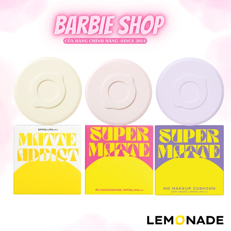 Phấn Nước Lemonade Kiềm Dầu Supermatte Cushion / Supermatte No Makeup / Matte Addict Cushion