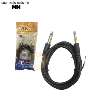 Dây tín hiệu 2 đầu 6 li màu đen jack xi vàng - Dùng để nối tín hiệu âm thanh