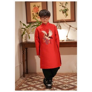 size 4,6 || Aodaigiare 11 | Áo dài bé trai màu đỏ | Áo dài cách tân bé trai áo dài rẻ cho bé trai