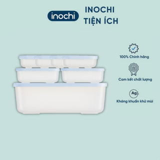 Bộ 7 hộp thực phẩm trữ đông Inochi nhựa nguyên sinh cao cấp, giữ thịt cá luôn tươi ngon