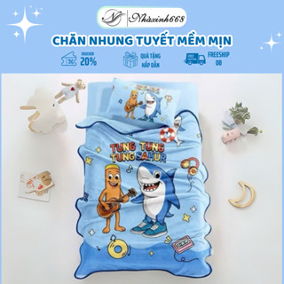 Chăn nhung tuyết cho bé mềm mịn 1mx1m4, chăn văn phòng, chăn cho bé đi học bán trú, mềm lông tuyết, chăn nỉ nhung cho be