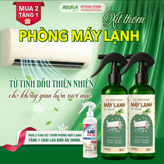  Chai xịt thơm tinh dầu khử mùi ẩm mốc phòng máy lạnh ABURA 260ml thơm phòng khử khuẩn đuổi côn trùng 