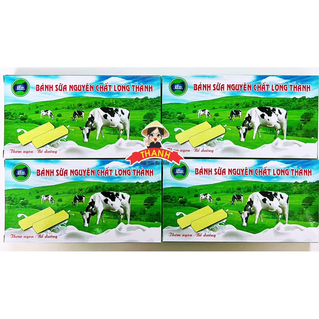 Combo 40 Bánh (4 Hộp) Bánh sữa nguyên chất LONG THÀNH MILKCAKE Bánh Sữa Long Thành MILKCAKE