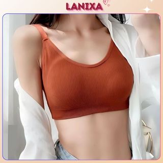 Áo bra nữ tập gym thể thao  2 dây gân tăm gợi cảm, áo lót nữ không gọng đệm mút ôm ngực LANIXA B1182