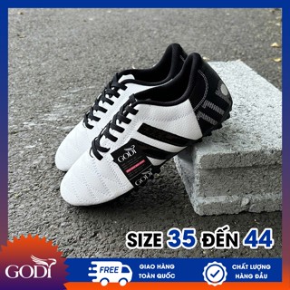 size 35 đến 44 - Giày đá bóng đá banh toni 3 sọc màu đen giày bóng đá sân nhân tạo nam nữ trẻ em size 35-36-37-38 rẻ đẹp