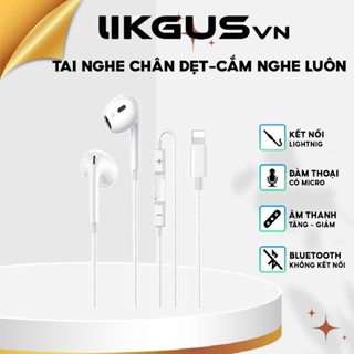 Tai Nghe Chân Dẹt LIKGUS VN Cắm Nghe Luôn Không Cần Kết Nối Bluetooth Cho 7 Đến 14 PRM-Có Đàm Thoại