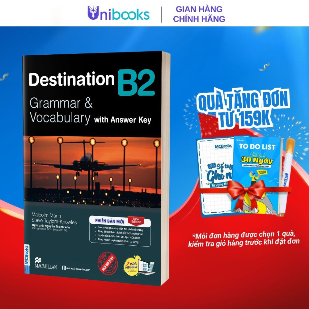 Sách - Destination B2 Grammar and Vocabulary (Kèm Đáp Án) Tặng Audio và bài tập thực hành MCBooks