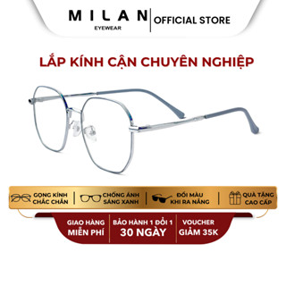 Gọng Kính Cận Đa Giác MILAN EYEWEAR Chất Liệu Kim Loại Hỗ Trợ Lắp Theo Số Độ MI65