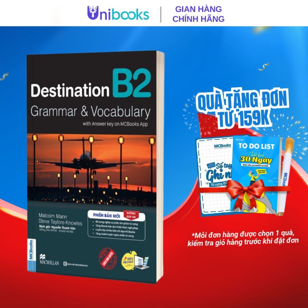 Sách - Destination B2 Grammar and Vocabulary Tặng Audio và bài tập thực hành MCBooks