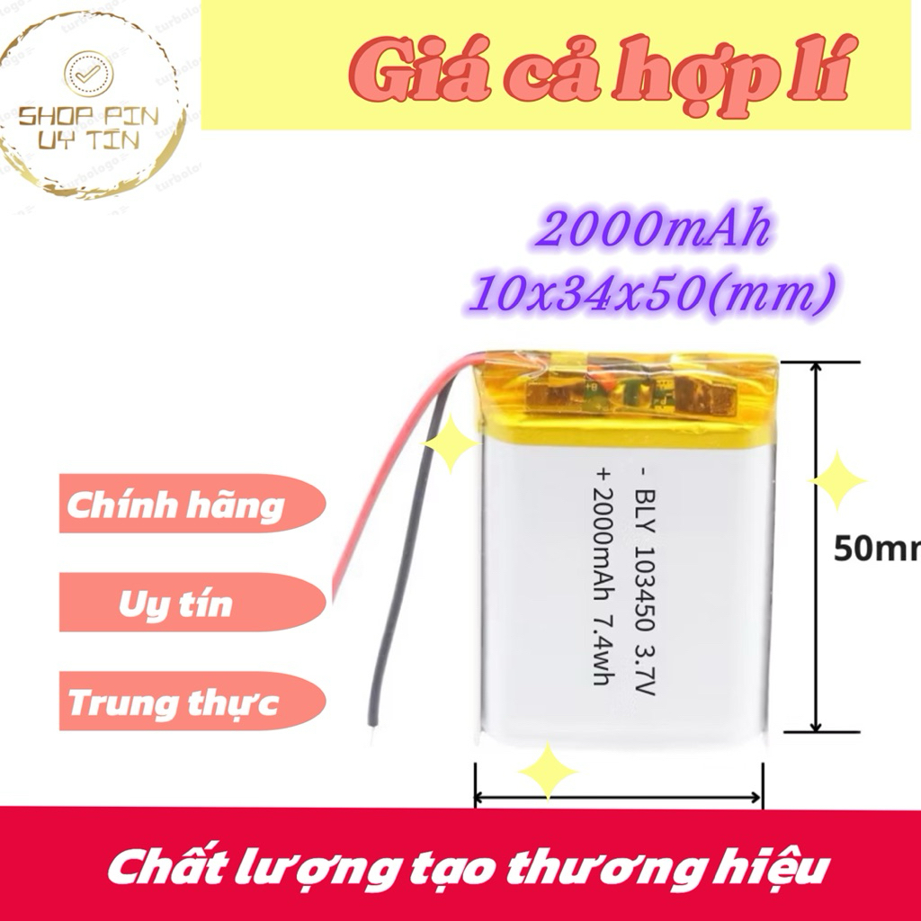[CHÍNH HÃNG] pin sạc li-po 3.7V Dung Lương Từ 40-10000mAh có mạch bảo vệ