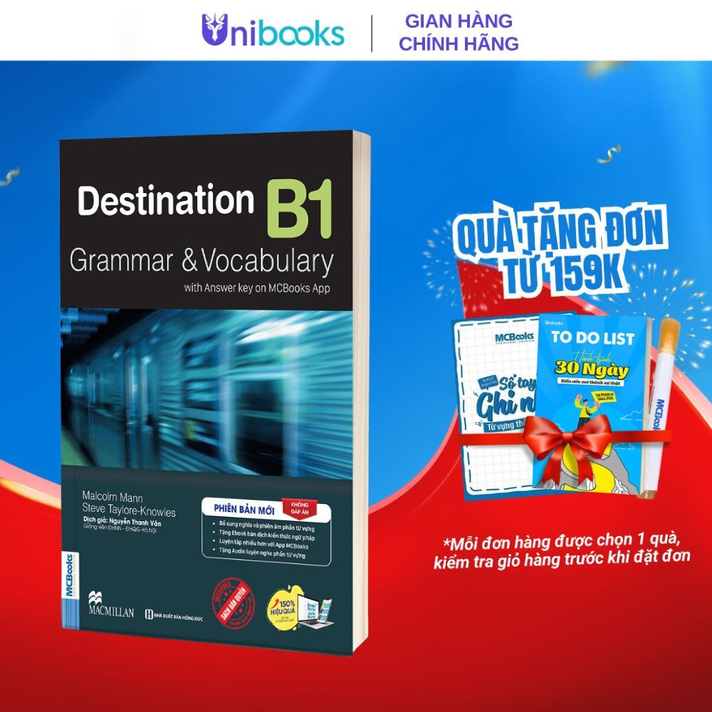 Sách - Destination B1 Grammar and Vocabulary Tặng Audio và bài tập thực hành MCBooks