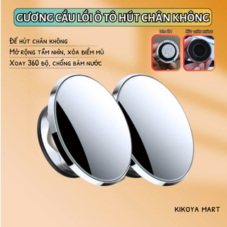  Gương cầu lồi ô tô gương mini xoay 360 độ đế hít chân không xóa điểm mù tăng tầm quan sát lái xe an toàn 