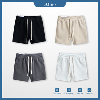 Quần Short Nam Trơn ATINO Chất Liệu Cotton Dáng Trẻ Trung Form Regular L.4.1644