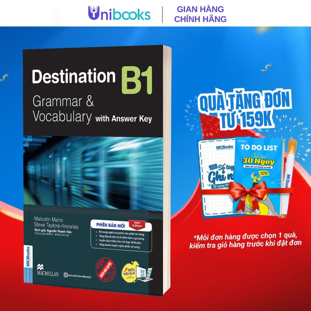 Sách - Destination B1 Grammar and Vocabulary (Kèm đáp án) Tặng Audio và bài tập thực hành MCBooks
