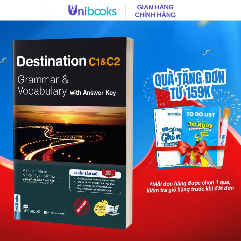 Sách - Destination C1&C2 Grammar and Vocabulary (Kèm Đáp Án) Tặng Audio và bài tập thực hành MCBooks