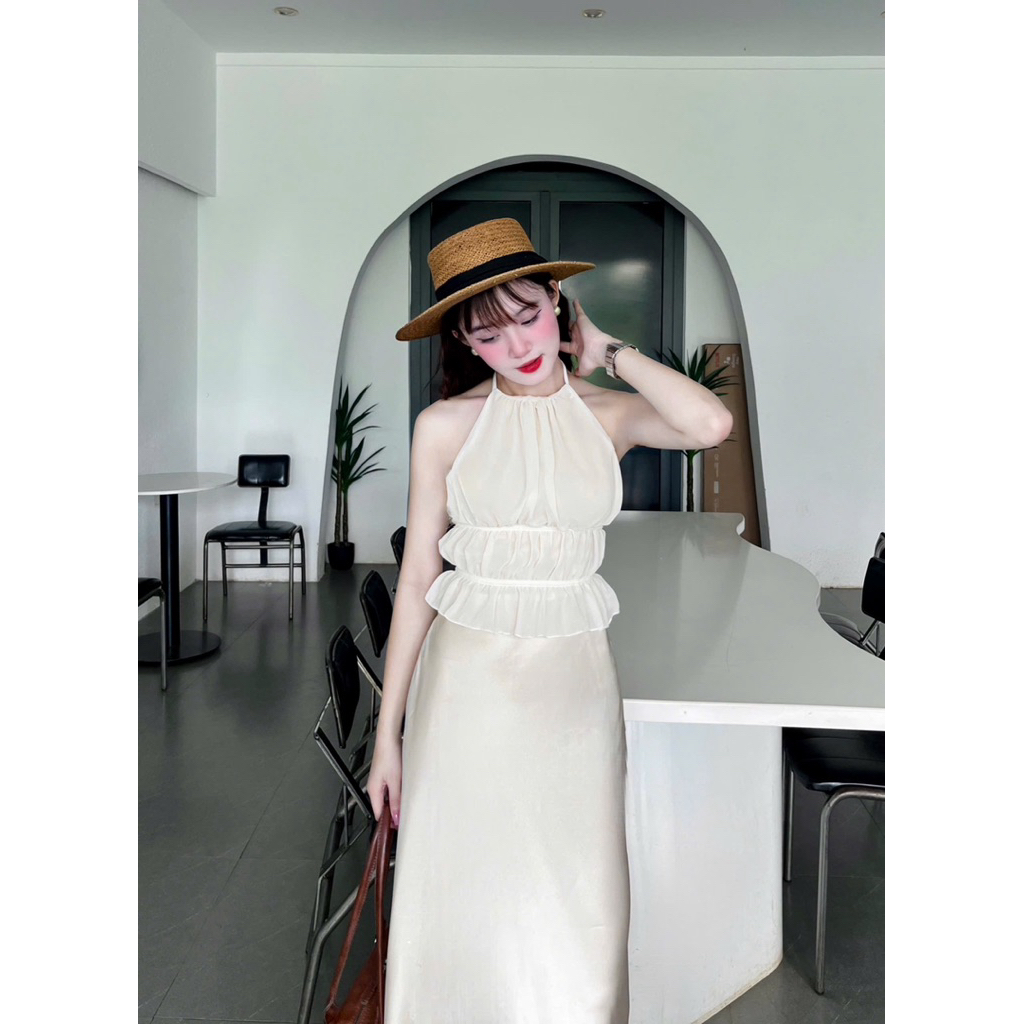 Áo Nữ Cổ Yếm Voan Tơ Hở Lưng Quyến Rũ (Không Đệm Mút) | BigBuy360 - bigbuy360.vn