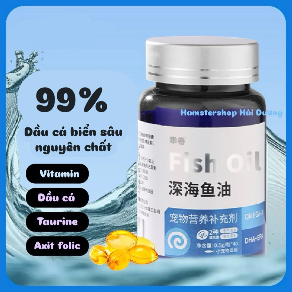 GJGJO Dầu cá bổ sung vitamin sức khoẻ cho Hamster