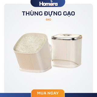 Thùng Gạo Có Đế Xoay Mini Dung Tích 6KG - Thích Hợp Không Gian Hẹp, Tiện Lợi