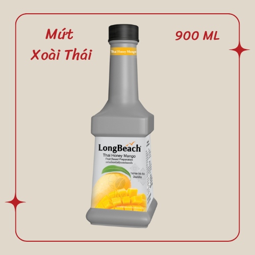 Mứt Xoài Thái LongBeach Thai Honey Mango Puree 900ml – Hương vị xoài chín ngọt ngào chuẩn Thái
